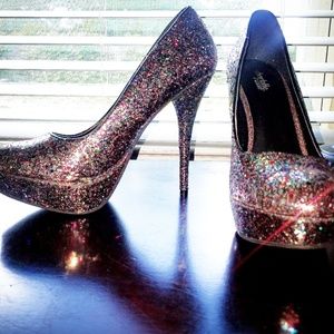 Platform Glitters Heels